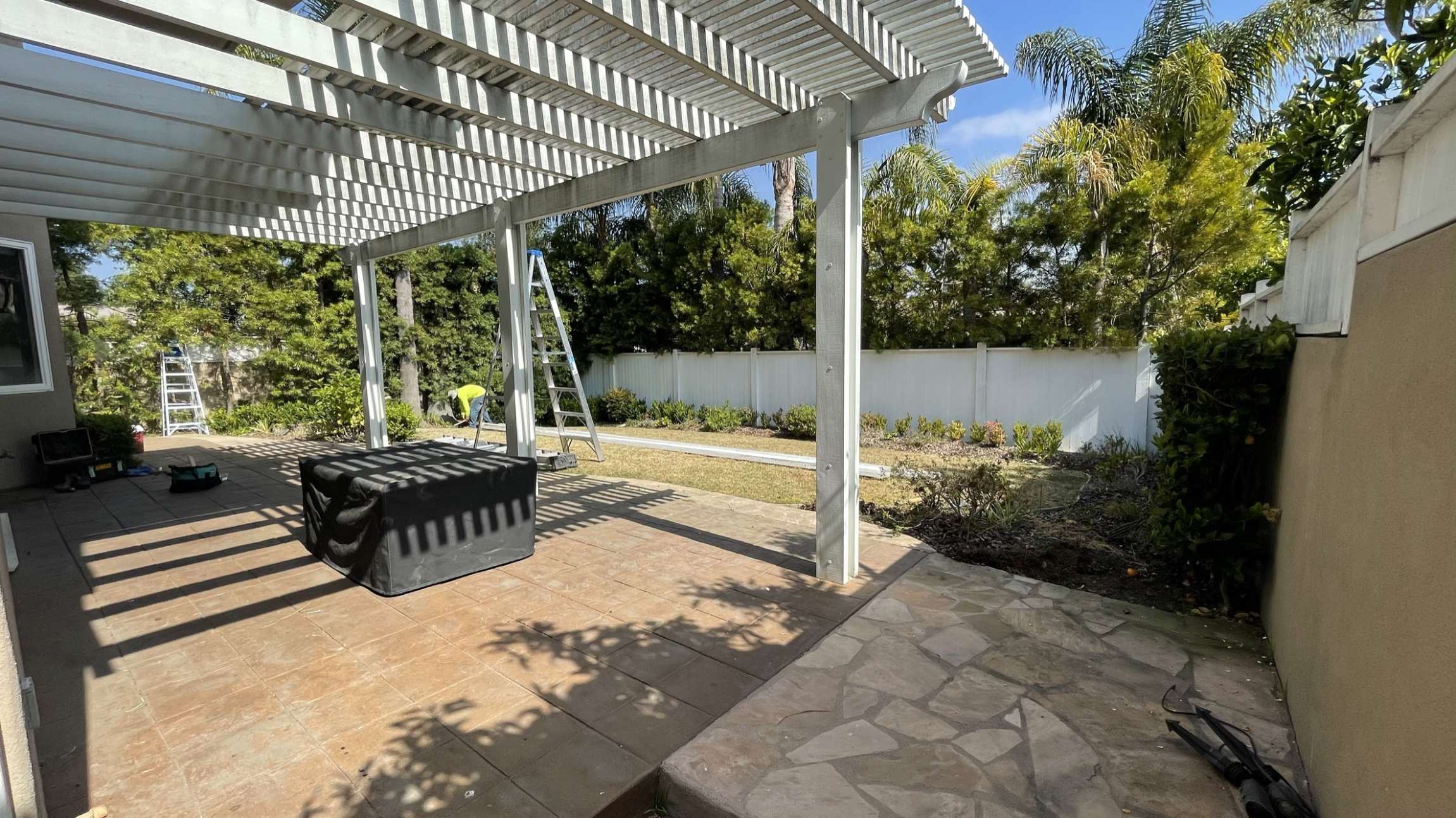 Complete backyard landscape